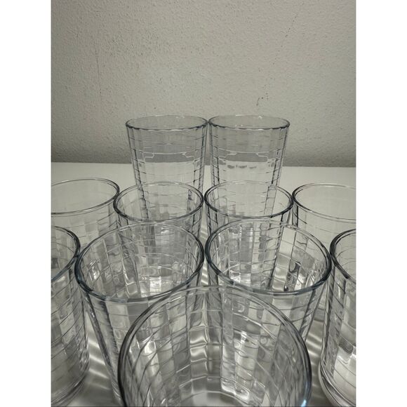 Pasabahce Set of 11 Block Optic Window Glasses Tumbler 9-4 Oz 2-8 Oz - Picture 3 of 11